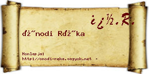 Ónodi Réka névjegykártya